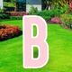 Blush Pink Letter (B) Corrugated Plastic Yard Sign, 30in